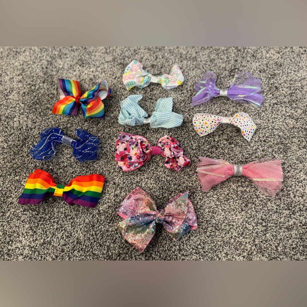 Colorful Kids Hair Bow Set
